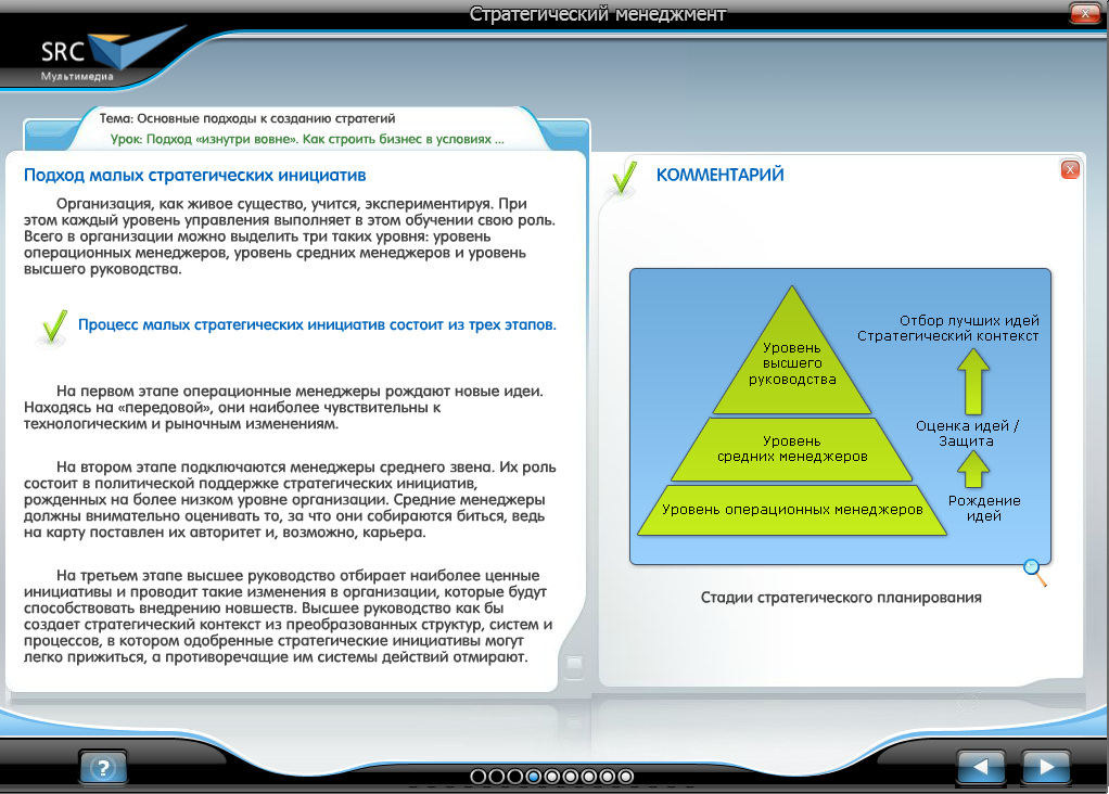 Электронный курс Стратегический менеджмент. Базовый курс, Слайды