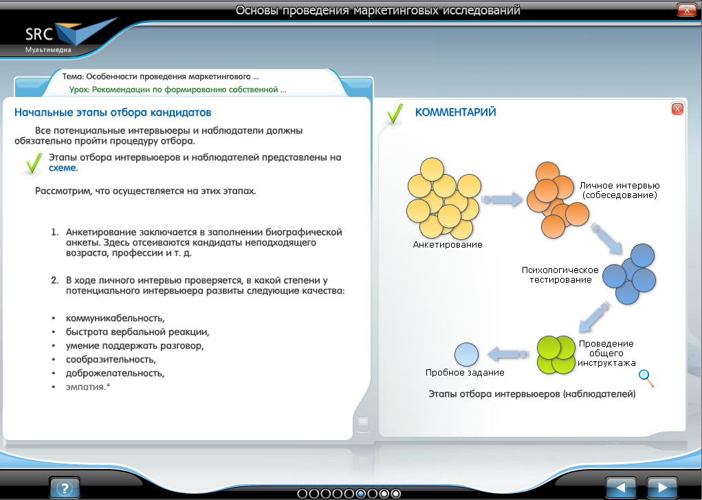 «Основы проведения маркетинговых исследований» - готовый электронный SCORM курс SRC Мультимедиа