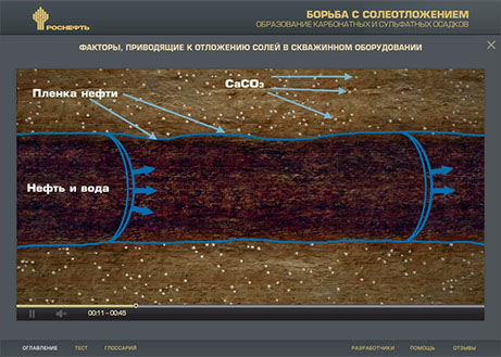 Мультимедийный дистанционный курс для ОАО «НК «РОСНЕФТЬ» «Борьба с осложнениями при добыче нефти» - факторы, приводящие к отложению солей