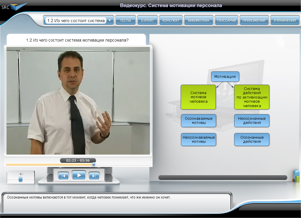 Видеокурс Система мотивации персонала, Видеолекции