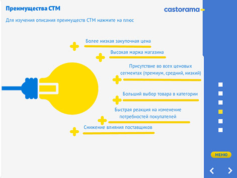 Электронный послайдовый курс «Собственные торговые марки Castorama» - преимущества СТМ