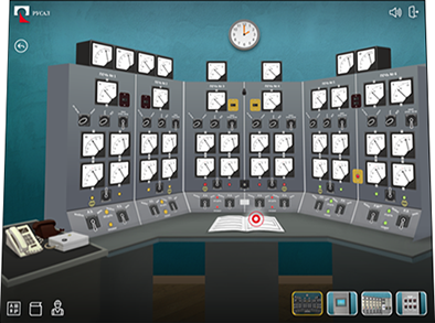 Интерактивный симулятор «Пульт управления руднотермическими печами» для компании РУСАЛ - пульт управления